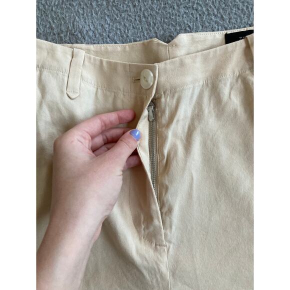 Rag & Bone Pants 6 Small Linen Stretch Straight Leg High Rise Beige Cream Beach - Picture 4 of 15